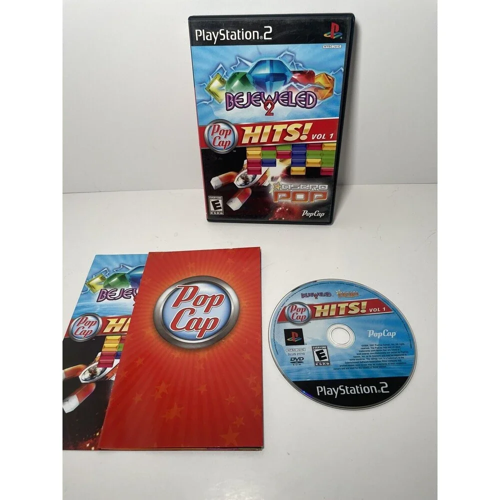 PopCap Hits Vol. 1 Bejeweled 2 & Astro Pop - PS2 Sony PlayStation 2 Complete